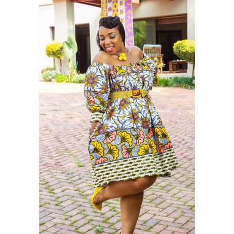 Off shoulder Lelo dress | AFROKULCHA